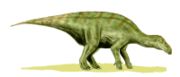 Illustration of Iguanodon as a quadruped.