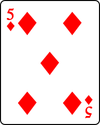 Image:Playing card diamond 5.svg