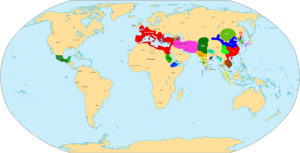 Map of the world in AD 250.