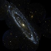 The Andromeda Galaxy pictured in ultraviolet light by GALEX