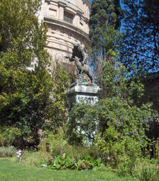 Rose garden - bronze statue by V. Rossignoli (1916).