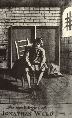 Jonathan Wild in the condemned cell at Newgate Prison