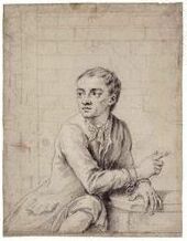 Chalk and pencil sketch of Jack Sheppard in Newgate Prison, attributed to Sir James Thornhill, circa 1724.