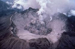 One of the early explosive eruptions at Pinatubo after the April 1991 onset of ash eruptions