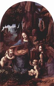 Virgin of the Rocks, National Gallery, London, possibly 1505–1508, demonstrates Leonardo's interest in nature.