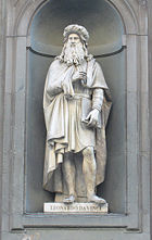 Statue of Leonardo da Vinci at the Uffizi, Florence