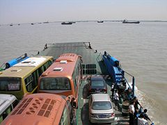 South-bound ferry near Nantong
