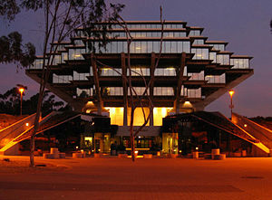 The Geisel Library at UCSD, with its unique architecture, is a San Diego landmark.