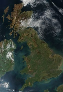 Satellite Image of Great Britain