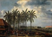 The Castle of Batavia, seen from West Kali Besar by Andries Beeckman circa 1656-58