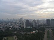 Jakarta skyline taken from the top of Monas.