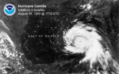Hurricane Camille in the Gulf of Mexico
