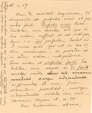 A rare 1899 handwriting of Eugenio Pacelli with text in Latin.