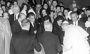 In 1958, Pope Pius XII speaks to children during an audience in St. Peter Basilica