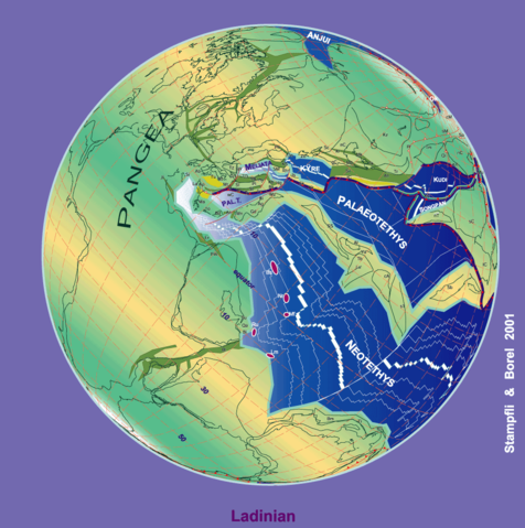 Image:230 Ma plate tectonic reconstruction.png