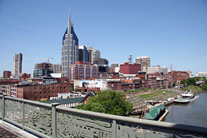 Nashville downtown overlooking the Cumberland River