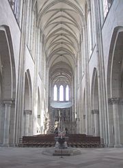Inside of the Cathedral of Magdeburg, looking towards east.