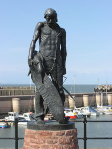 A statue of the Ancient Mariner at Watchet Harbour, Somerset, England, unveiled in September 2003 as a tribute to Samuel Taylor Coleridge.Ah ! well a-day ! what evil looksHad I from old and young !Instead of the cross, the AlbatrossAbout my neck was hung.