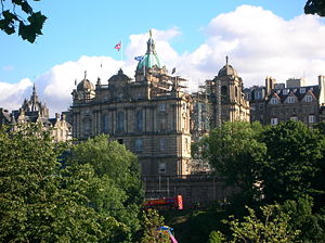 The headquarters of the Bank of Scotland, located on the Mound in Edinburgh.