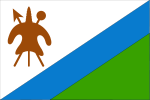 The flag used by Lesotho until October 2006.