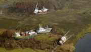 Bayou La Batre: cargo ship and fishing boats were grounded