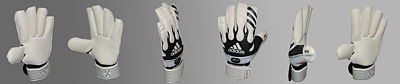 A Goalkeeper glove from different angles