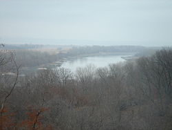 The Missouri River as seen from southeast Nebraska