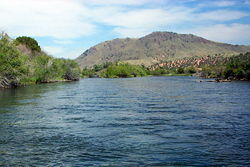 Beaverhead River, a tributary of the Jefferson River and a headwater of the Missouri River