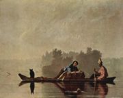 George Caleb Bingham "Fur Traders on Missouri River", c. 1845.