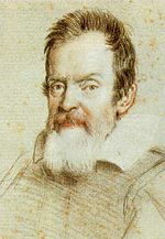 Galileo Galilei. Portrait in crayon by Leoni