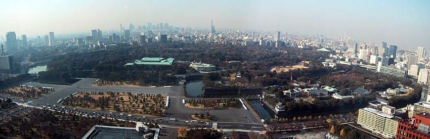 Panoramic view of Tokyo as seen from Marunouchi