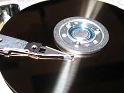 Hard disks record data on a thin magnetic coating.