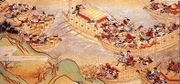 Naval battle of Dan-no-Ura in 1185