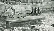 Holland 1-class submarine, the first Japanese navy submarine, purchased during the Russo Japanese War.