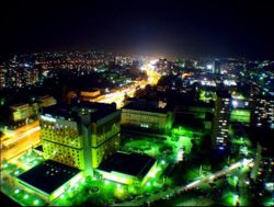 City of Sarajevo at night.