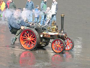 A scale model Allchin traction engine – an example of a self-propelled steam engine