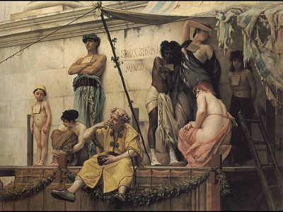 Gustave Boulanger's painting The Slave Market.