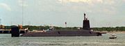 HMS Vanguard of the  Vanguard class ballistic missile submarines.