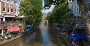 Oudegracht, the 'old canal' in central Utrecht