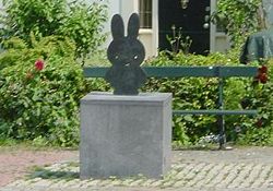Miffy statue at the Nijntjepleintje in Utrecht.