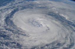 View of Hurricane Epsilon from aboard the International Space Station on December 3, 2005.