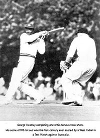 George Headley's batting average of 60.83 over 22 Tests played in the 1930s to 1950s, is the third highest average of players who played at least 20 Test innings and have completed their careers. Sir Donald Bradman's 99.94 and Graeme Pollock's 60.97 are higher.
