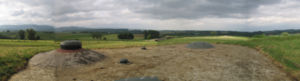 The view from a battery at Ouvrage Schoenenbourg in Alsace; notice the retractable turret in the left foreground.