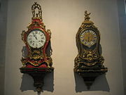 French rococo bracket clocks, (Museum of Time, Besançon)