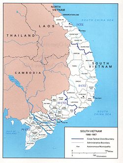 South Vietnam, Military Regions, 1967