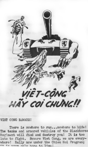 Propaganda leaflets urging the defection of NLF and North Vietnamese to the side of the Republic of Vietnam