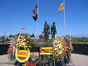 Vietnam War memorial in Little Saigon in Westminster, California