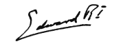 Signature of King Edward VIIIThe 'R' and 'I' after his name indicate 'king' and 'emperor' in Latin ('Rex' and 'Imperator').