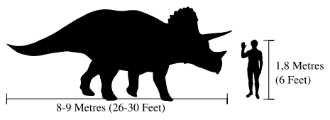 Image:Human-triceratops size comparison.svg