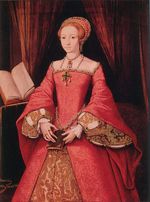 Elizabeth Tudor, c. 1546, by an unknown artist. The simplicity of this portrait contrasts with the ornate icons that came later.